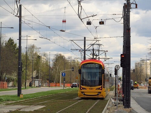 Stegny, ul. Sobieskiego. 07.04.2025 r.