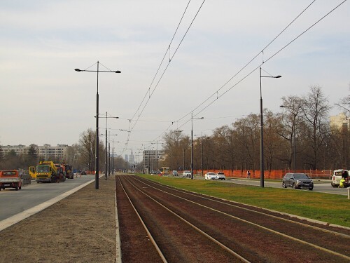 Stegny, ul. Sobieskiego. 10.03.2025 r.