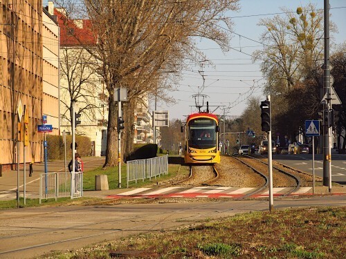 Bielany, ul. Słowackiego. 28.03.2025 r.