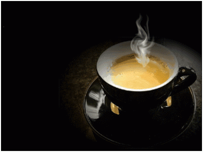 kawa filiżanka czarna czarne tło