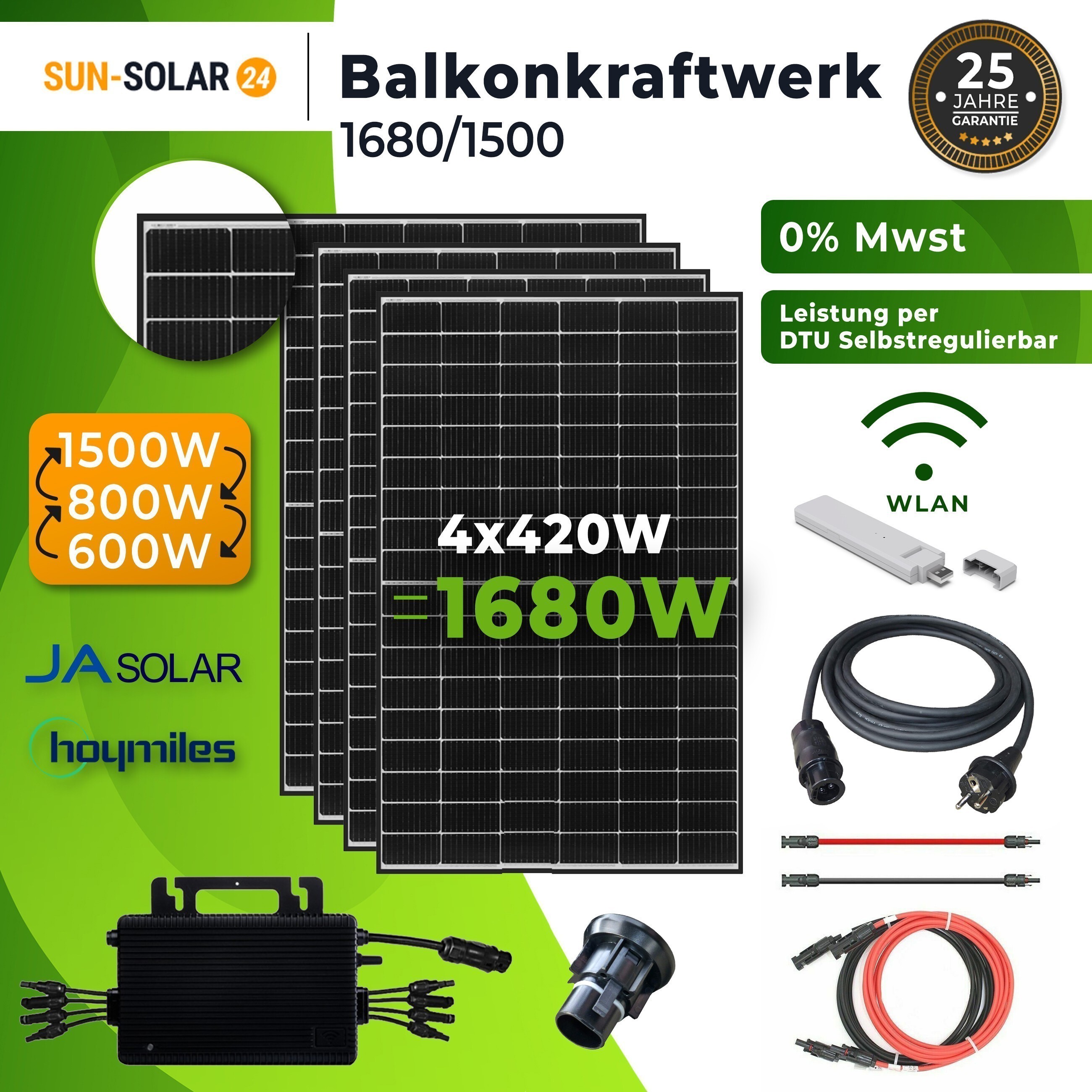 1680W Balkonkraftwerk 600W/800W - Upgradebar – Solakon